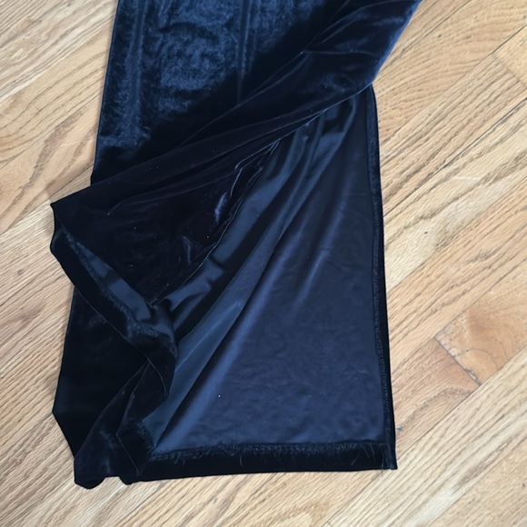 Vintage Smart Set Velour Black Dress - Picture 4 of 9